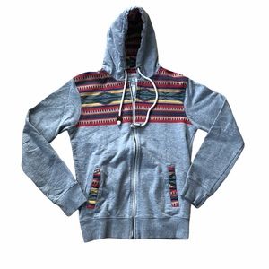 Aztec and Grey Full Zip Sweater